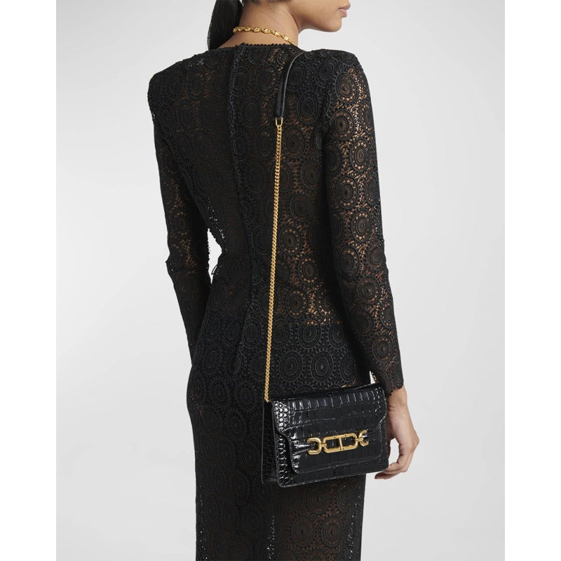 Bolsa Crossbody Small in Stamped Croc