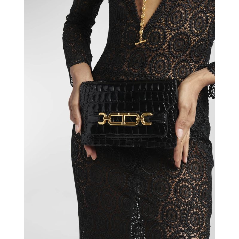 Bolsa Crossbody Small in Stamped Croc
