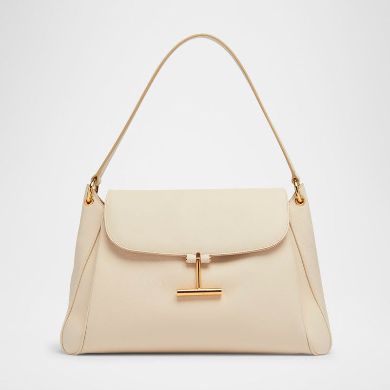 Bolsa Shoulder Tara Flap in Gra - Mercado de Luxo - O Maior E-Commerce de Bens, Produtos e Serviços de Luxo do Brasil.