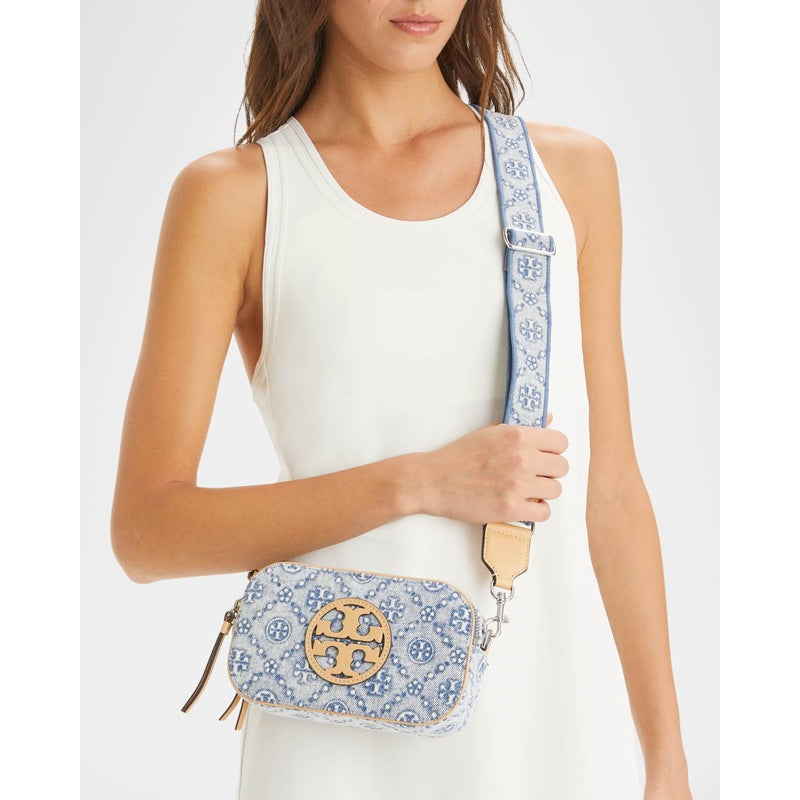 Bolsa Crossbody Miller Mini T Monogram Denim