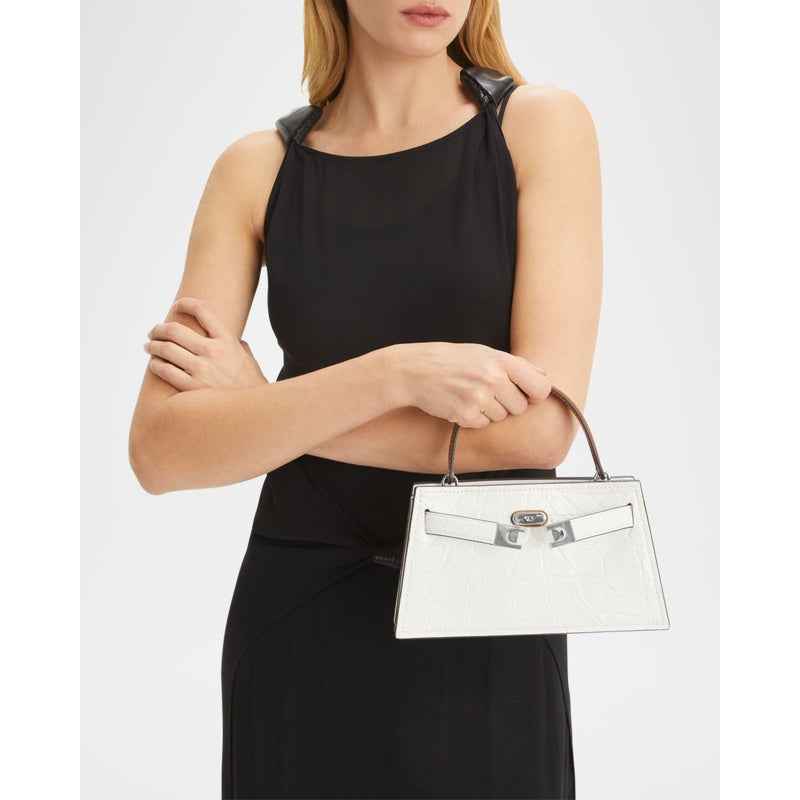 Bolsa Handle Lee Radziwill Petite Croc-Embossed