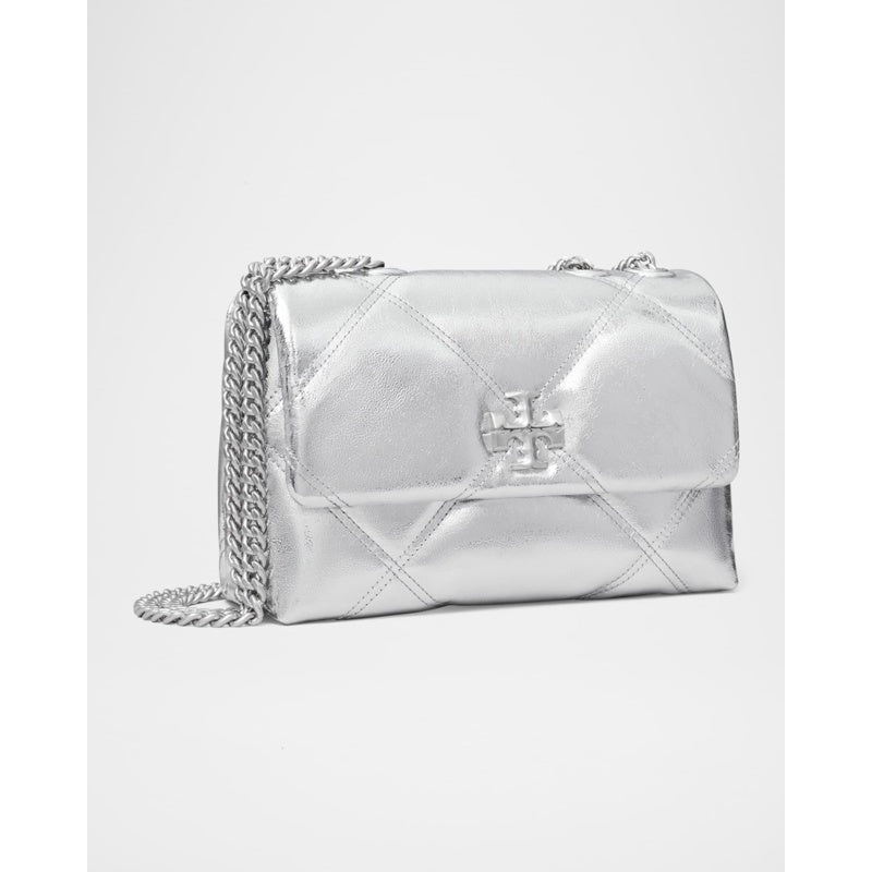 Bolsa Shoulder Kira Small Metallic Quilted Convertible