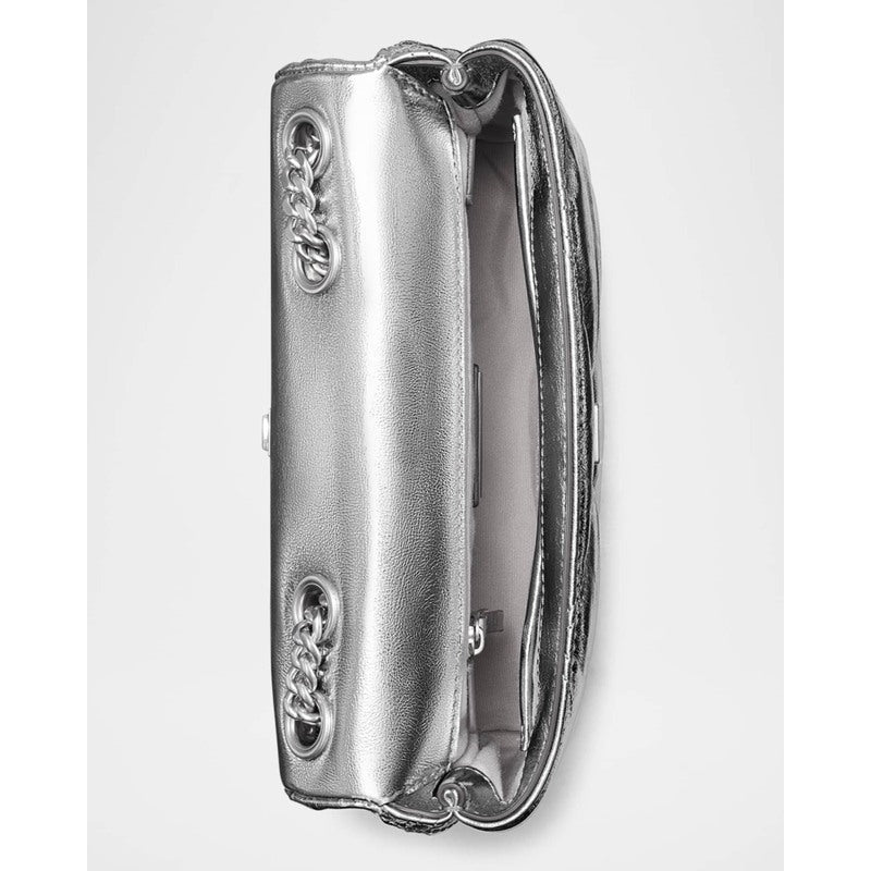 Bolsa Shoulder Kira Small Metallic Quilted Convertible