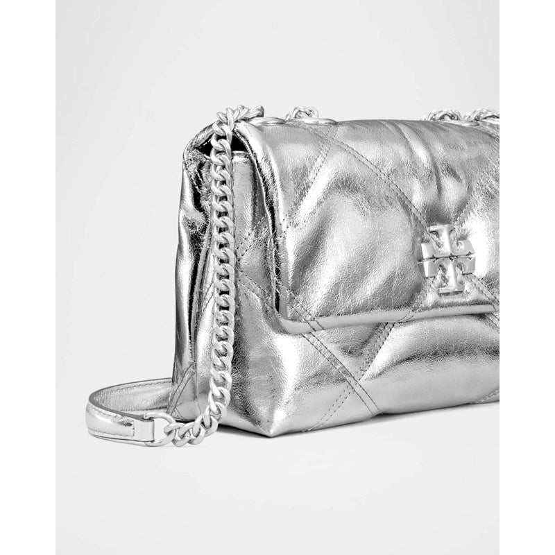 Bolsa Shoulder Kira Small Metallic Quilted Convertible