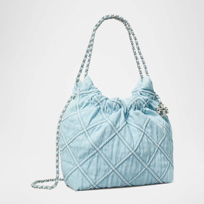 Bolsa Shoulder Fleming Mini Quilted Denim - Mercado de Luxo - O Maior E-Commerce de Bens, Produtos e Serviços de Luxo do Brasil.