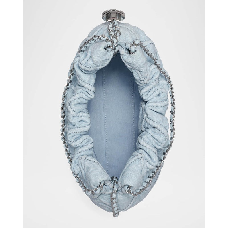 Bolsa Shoulder Fleming Mini Quilted Denim