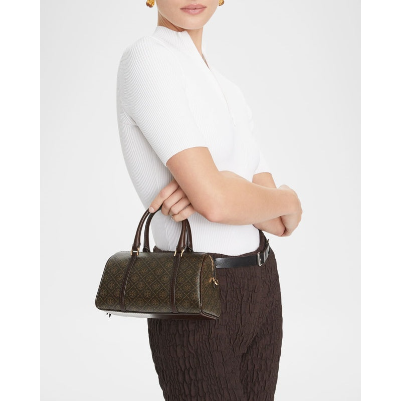 Bolsa Handle Mini T Monogram Coated Canvas Barrel