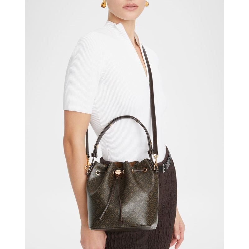 Bolsa Bucket T Monogram Coated Canvas