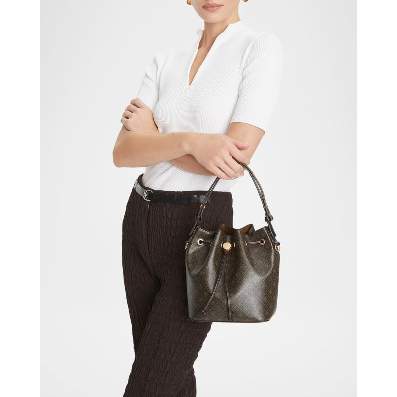 Bolsa Bucket T Monogram Coated Canvas