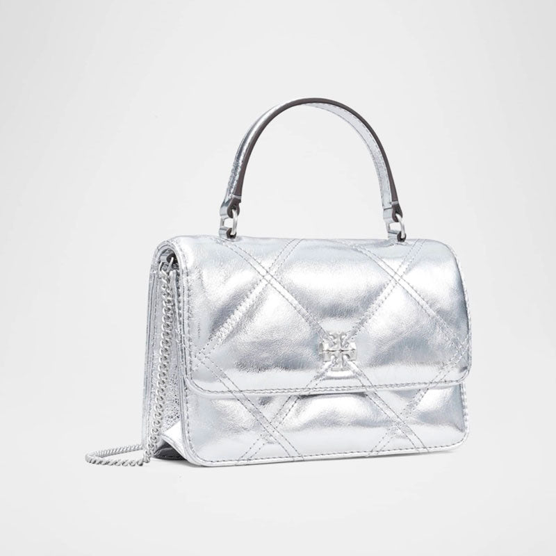 Bolsa Handle Kira Mini Quilted Metallic - Mercado de Luxo - O Maior E-Commerce de Bens, Produtos e Serviços de Luxo do Brasil.