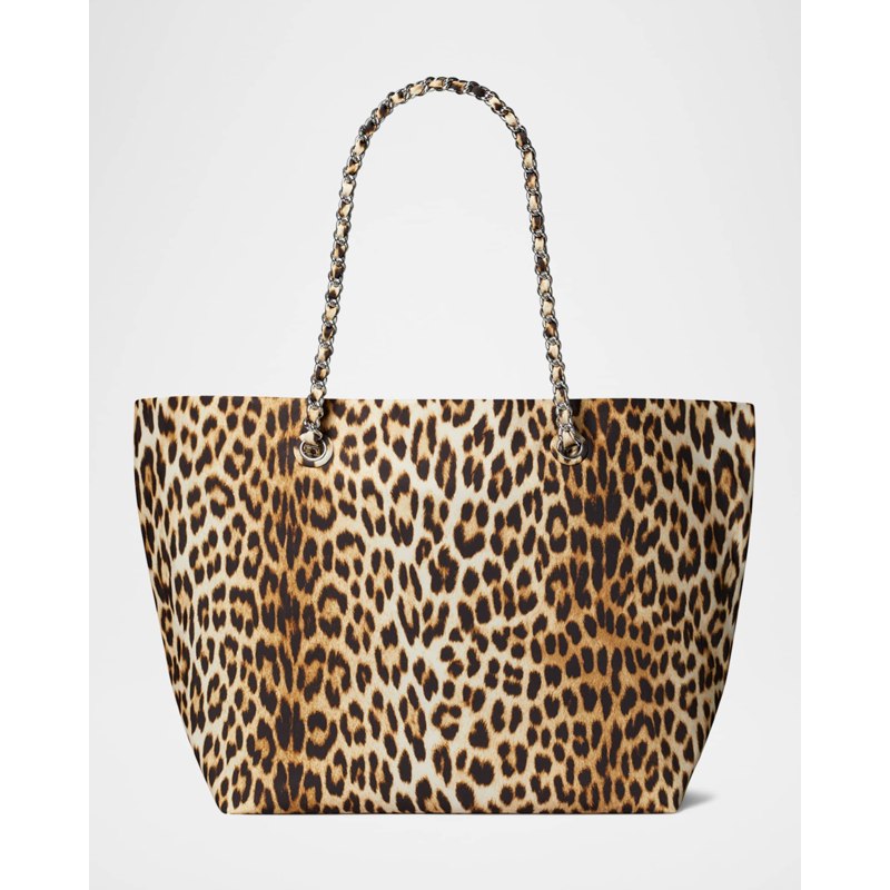 Bolsa Shopper Ella Cheetah-Print Chain
