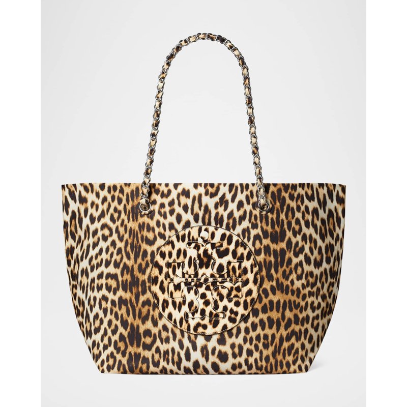 Bolsa Shopper Ella Cheetah-Print Chain