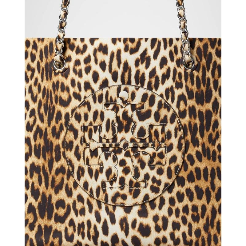 Bolsa Shopper Ella Cheetah-Print Chain