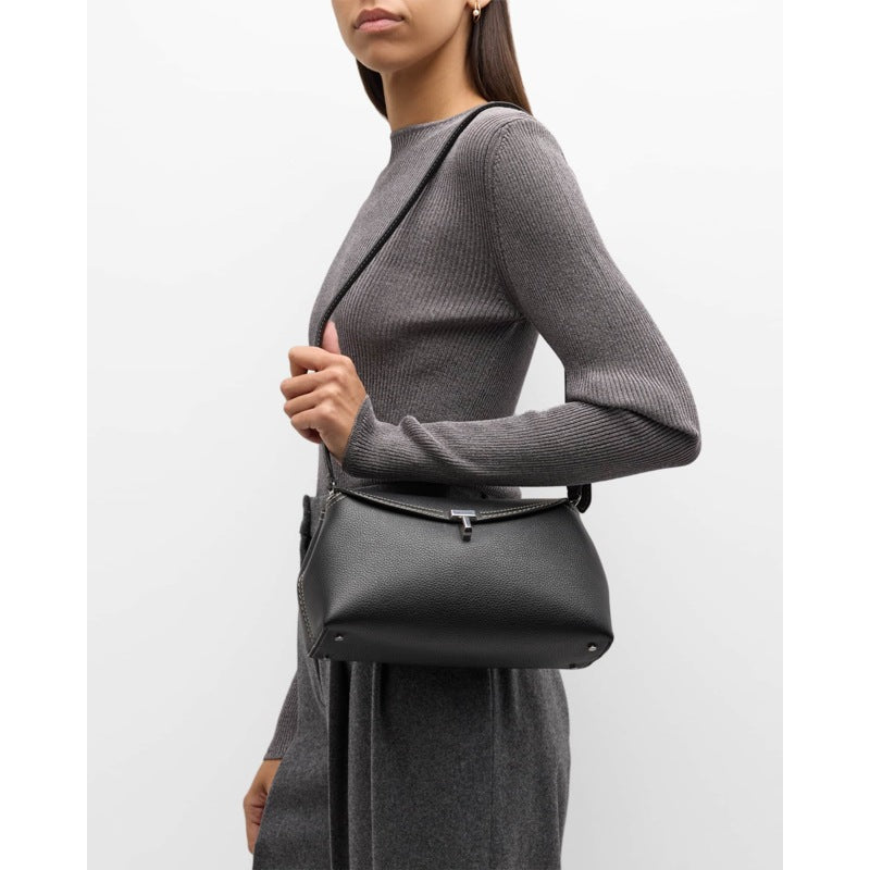 Bolsa Clutch T-Lock  in Pebble Grain