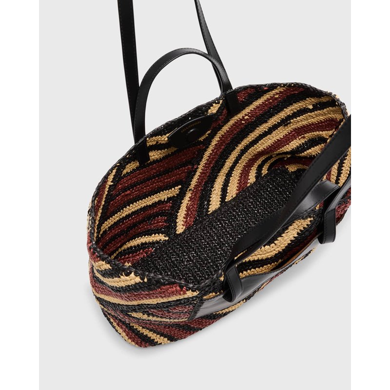 Bolsa Shopper Lali Large Striped Raffia