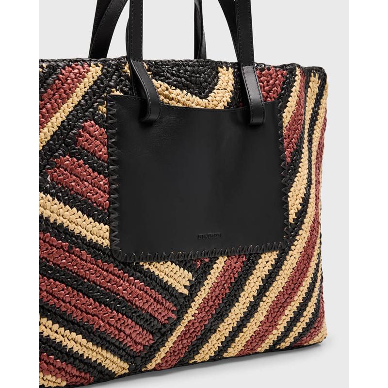 Bolsa Shopper Lali Large Striped Raffia