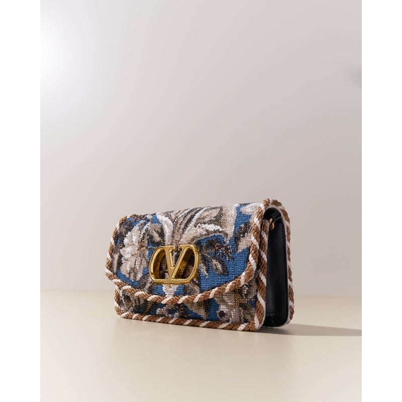 Bolsa Clutch Vain Small Floral Beaded