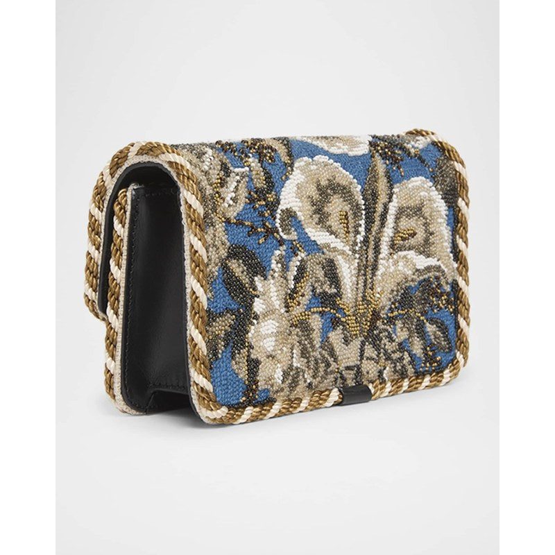 Bolsa Clutch Vain Small Floral Beaded