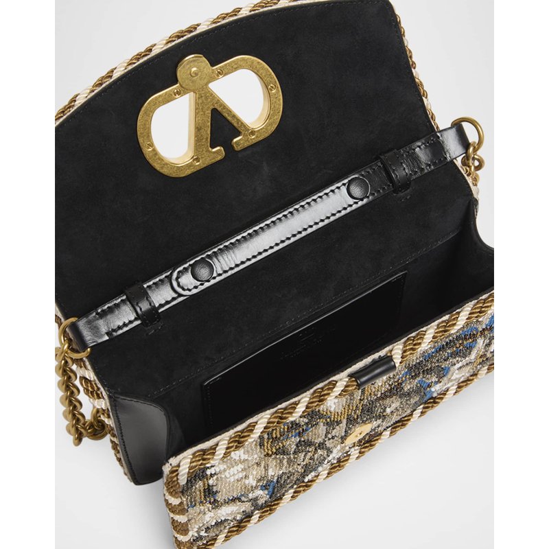 Bolsa Clutch Vain Small Floral Beaded