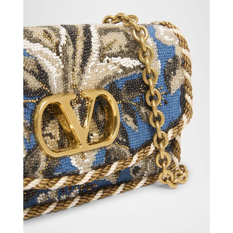Bolsa Clutch Vain Small Floral Beaded