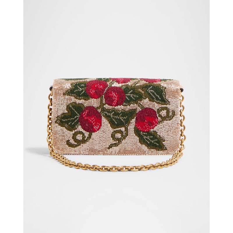 Bolsa Shoulder Vain Small Cherries Beaded