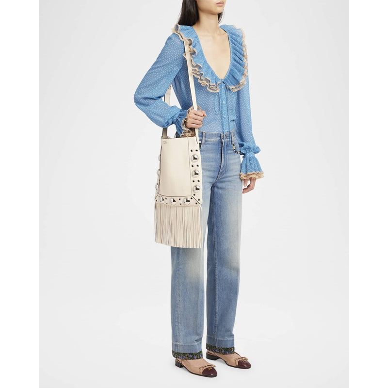 Bolsa Crossbody Nellcote Fringe Studded