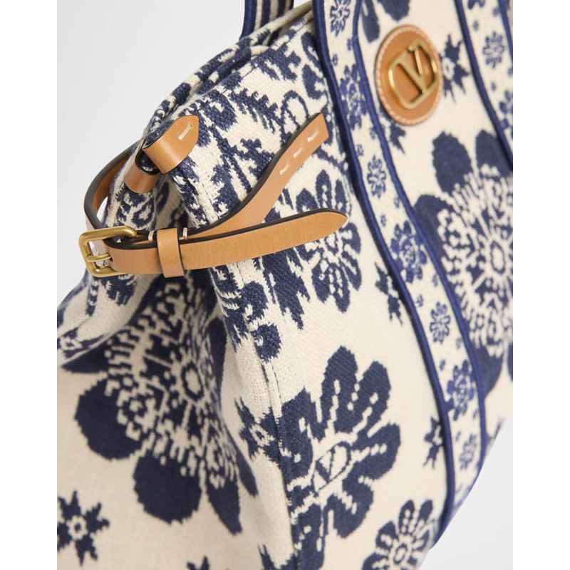 Bolsa Shopper Antibes Jacquard Flower Canvas
