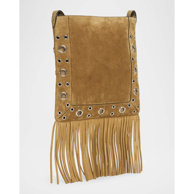 Bolsa Crossbody Nellcote Fringe Studded Suede
