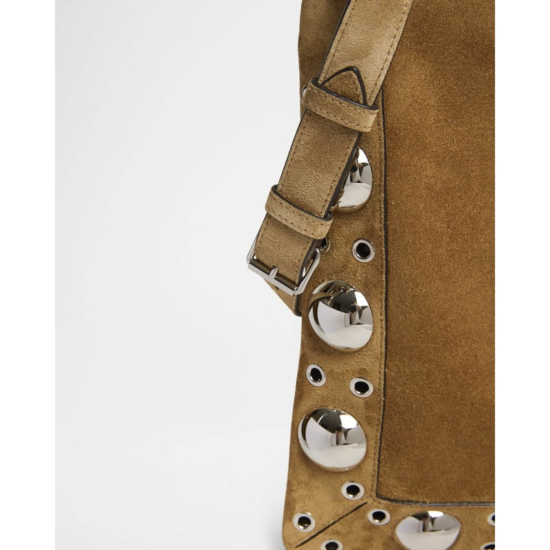 Bolsa Crossbody Nellcote Fringe Studded Suede