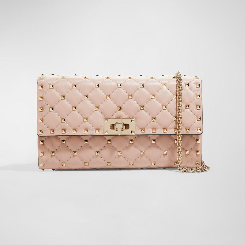 Bolsa Shoulder Quilted Rockstud Spike Chain - Mercado de Luxo - O Maior E-Commerce de Bens, Produtos e Serviços de Luxo do Brasil.