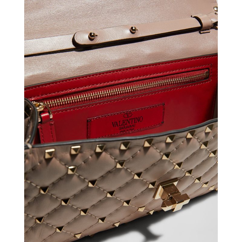 Bolsa Shoulder Quilted Rockstud Spike Chain