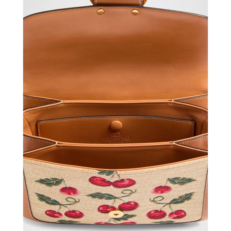 Bolsa Crossbody 9 to 5 Cherries Jacquard Saddle