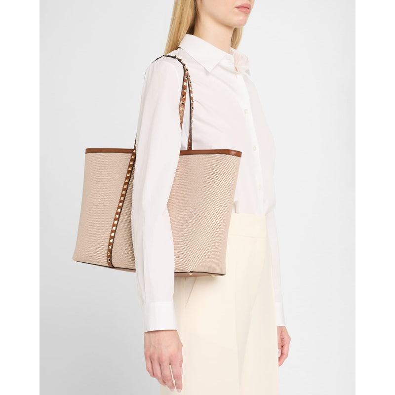 Bolsa Shopper Rockstud Medium Canvas