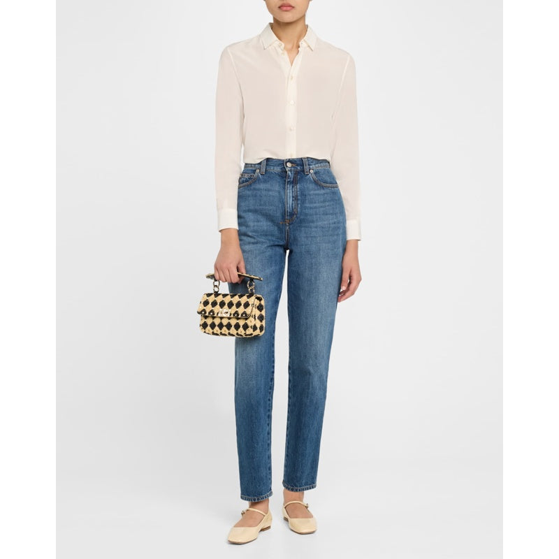 Bolsa Shoulder Rockstud Checkered Woven