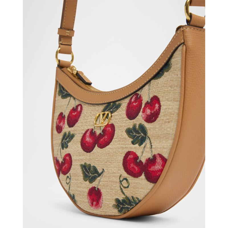 Bolsa Shoulder VLOGO Signature Mini Cherries Jacquard