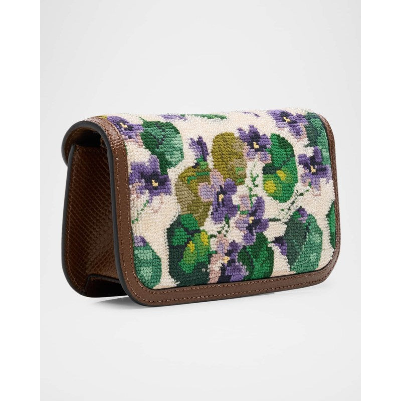 Bolsa Shoulder Loco Embroidered Small with Jewel Logo