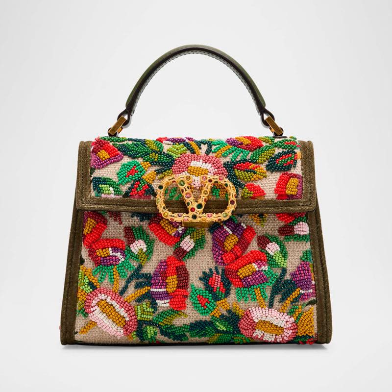 Bolsa Handle VSLING Mini Flower Embroidered  - Mercado de Luxo - O Maior E-Commerce de Bens, Produtos e Serviços de Luxo do Brasil.