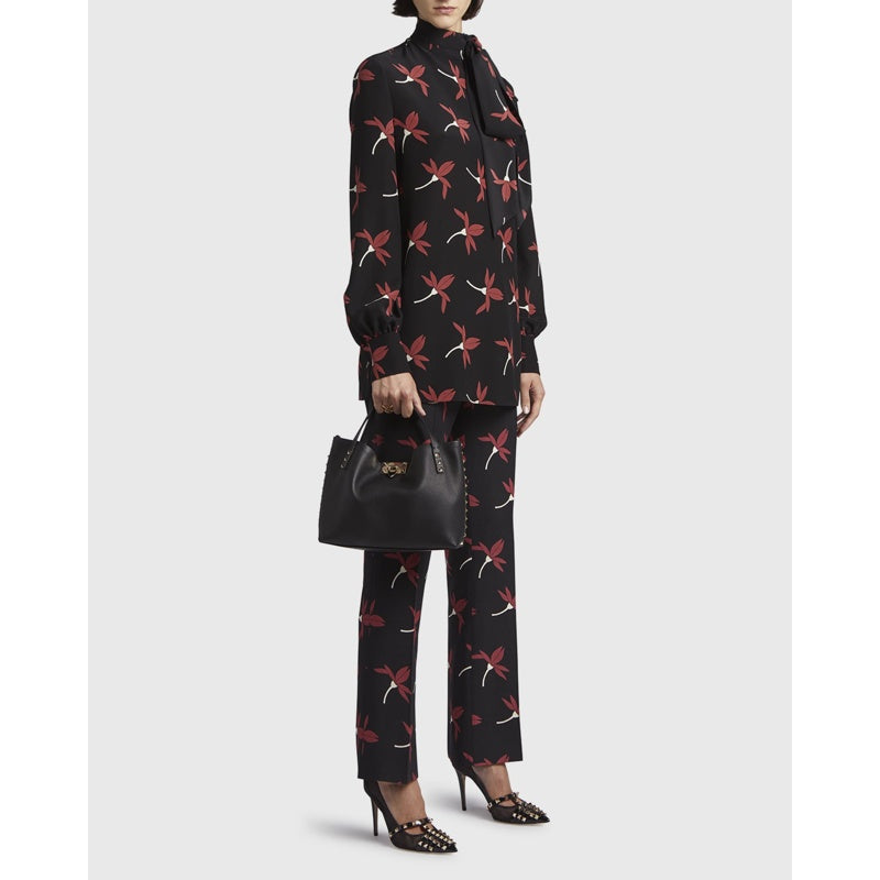 Bolsa Shopper Rockstud Calfskin Small