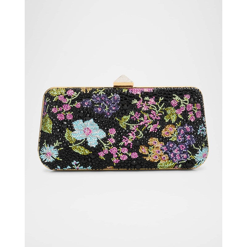 Bolsa Clutch Carry Secrets Flower Embellished Minaudiere