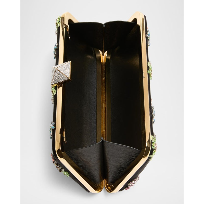 Bolsa Clutch Carry Secrets Little Flower Satin Minaudiere