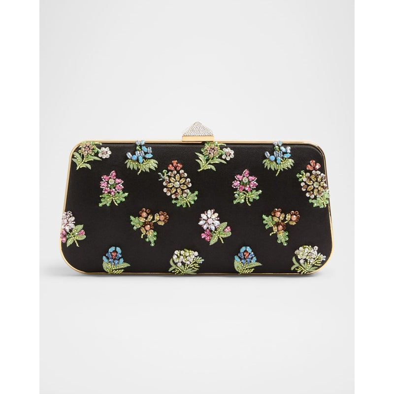 Bolsa Clutch Carry Secrets Little Flower Satin Minaudiere