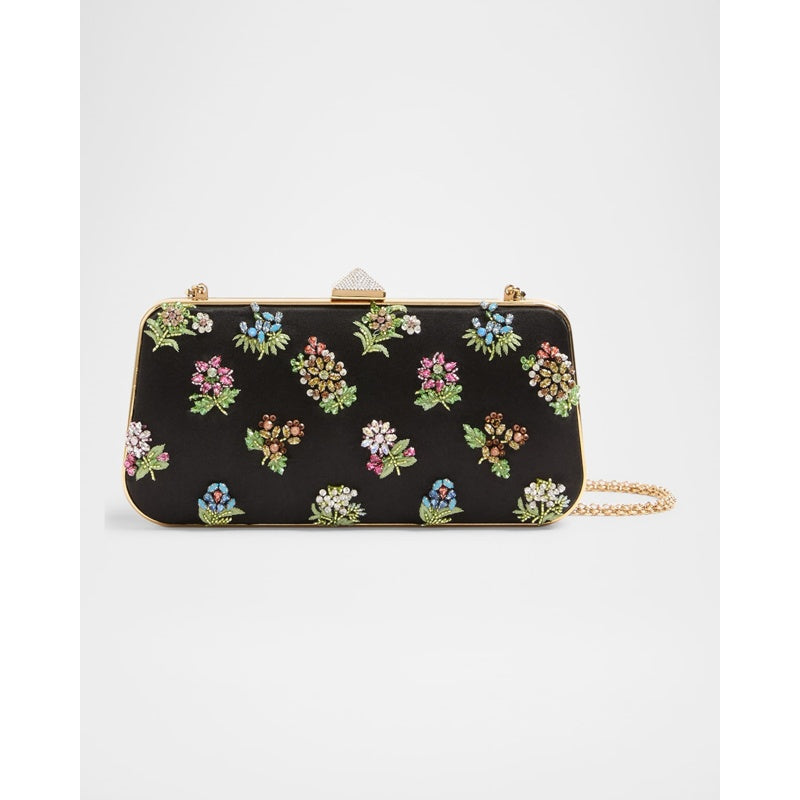 Bolsa Clutch Carry Secrets Little Flower Satin Minaudiere