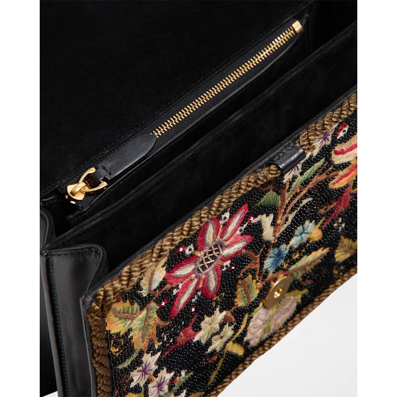Bolsa Shoulder Vain Brocade Silk Chain