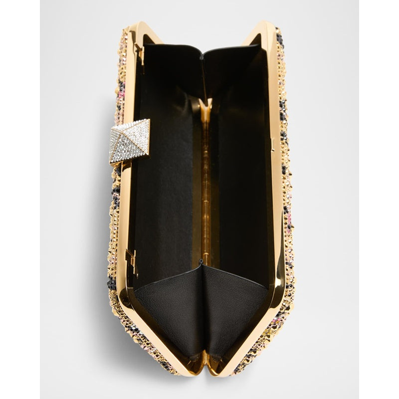 Bolsa Clutch Carry Secrets Floral Crystal Minaudiere