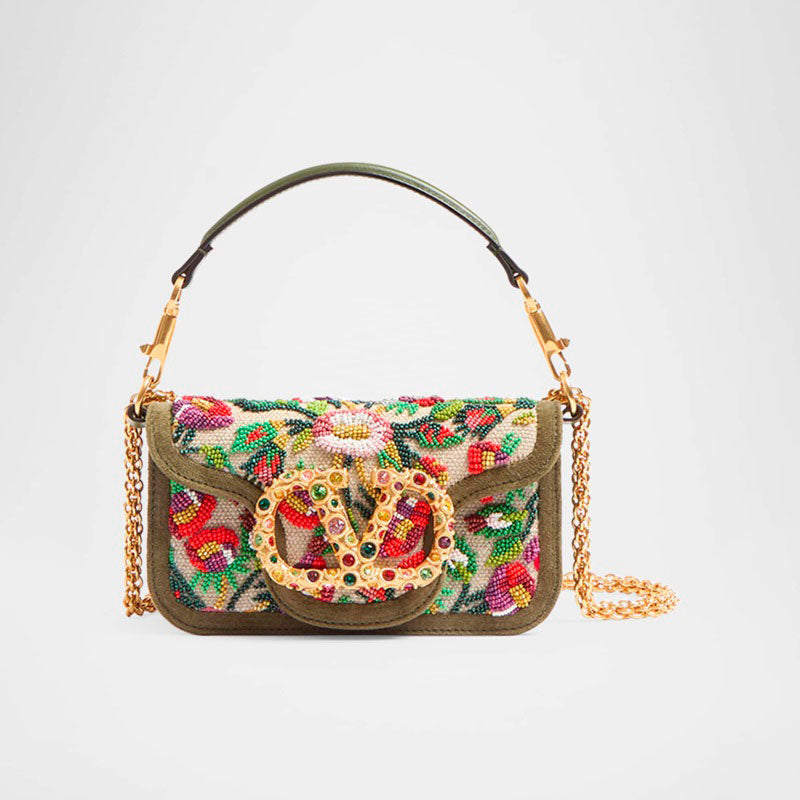 Bolsa Shoulder Loco Small Flower Beaded - Mercado de Luxo - O Maior E-Commerce de Bens, Produtos e Serviços de Luxo do Brasil.