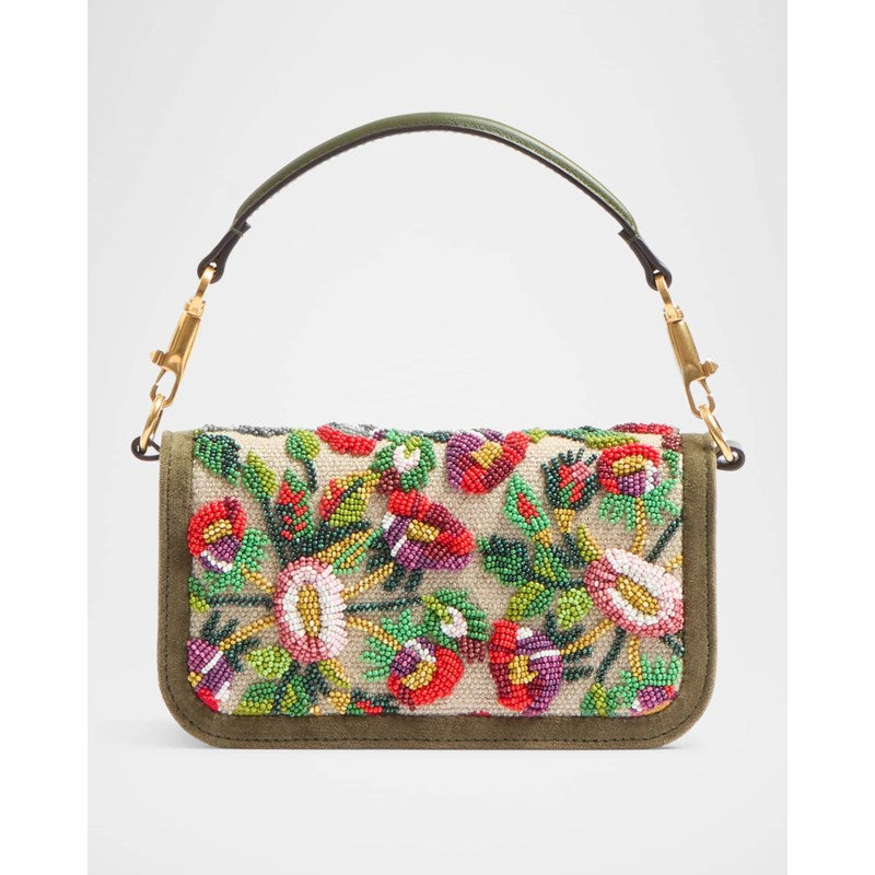 Bolsa Shoulder Loco Small Flower Beaded