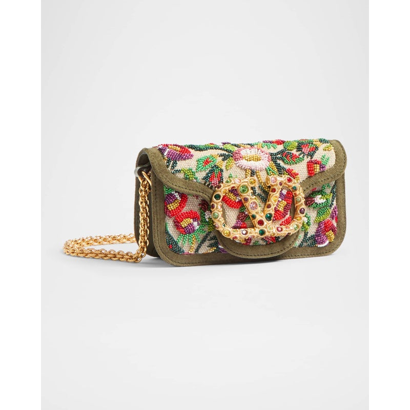 Bolsa Shoulder Loco Small Flower Beaded
