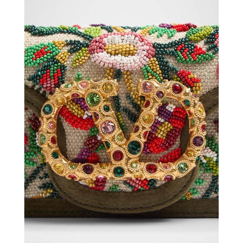 Bolsa Shoulder Loco Small Flower Beaded