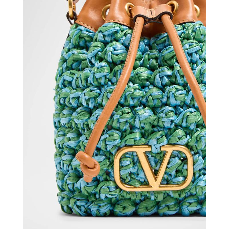 Bolsa Beach VLOGO Signature Mini Drawstring Crochet