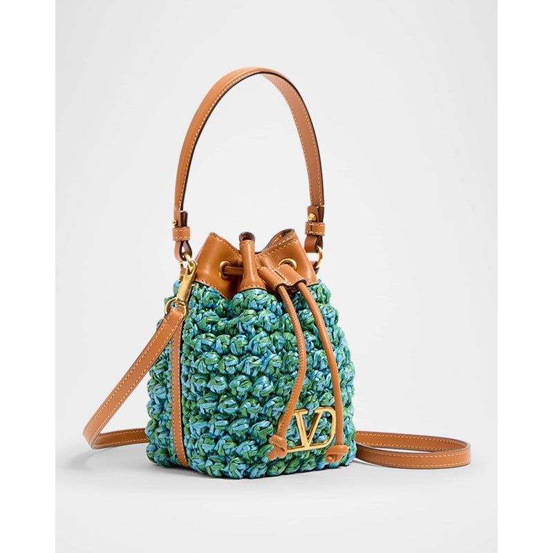 Bolsa Beach VLOGO Signature Mini Drawstring Crochet